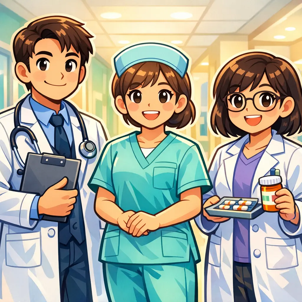 Quiz for: Roles: Doctor, Nurse, Pharmacist