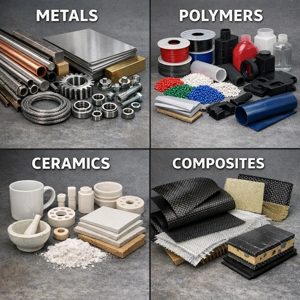 Quiz for: Material Classification: Metals, Polymers, Ceramics, Composites